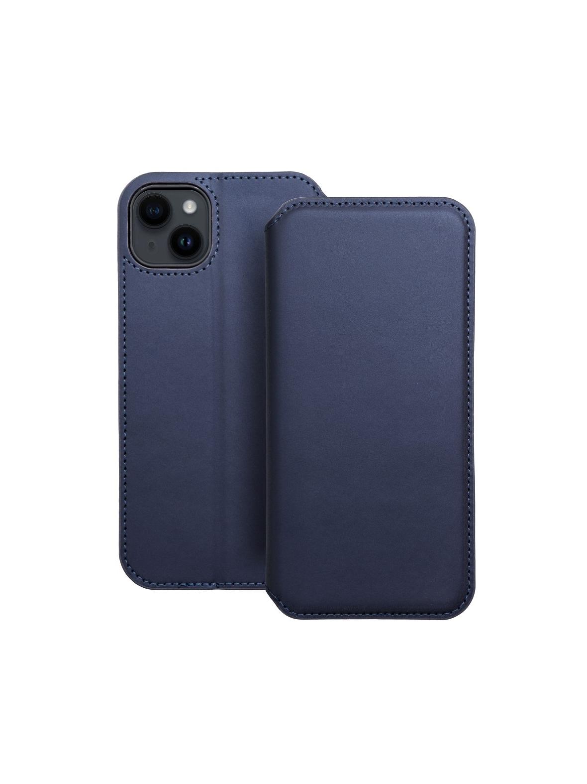 Kabura DUAL POCKET Book do IPHONE 14 Plus granatowy