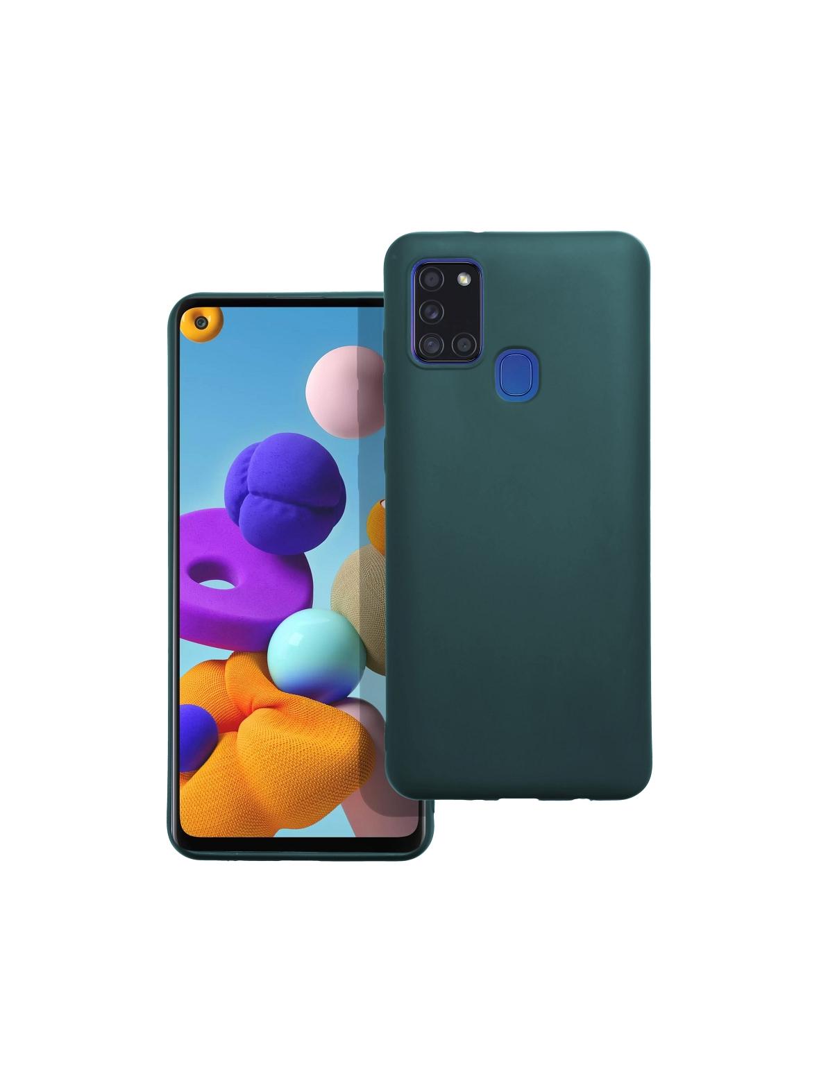 Futerał MATT do SAMSUNG A21S ciemnozielony