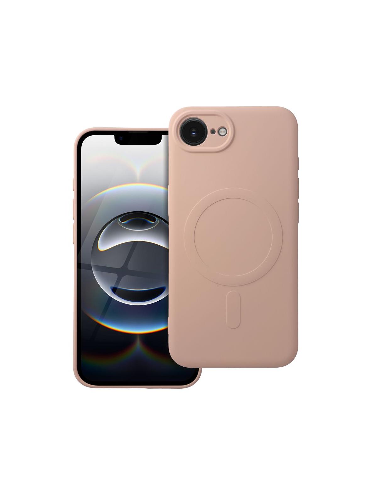 Futerał SILICONE MAG COVER kompatybilny z MagSafe do IPHONE 16e (SE 4 2025) różowy