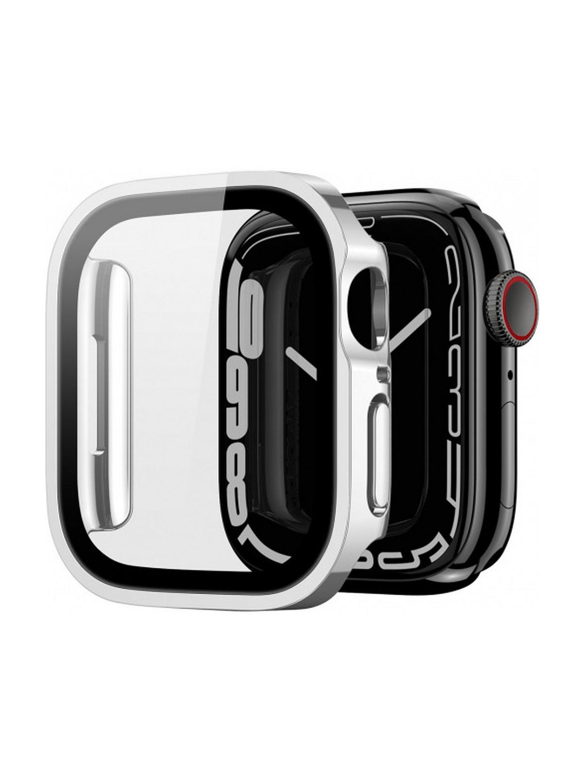 DUX DUCIS futerał HAMO ochronny ze szkłem do Apple Watch 7 / 8 / 9 45 mm srebrny