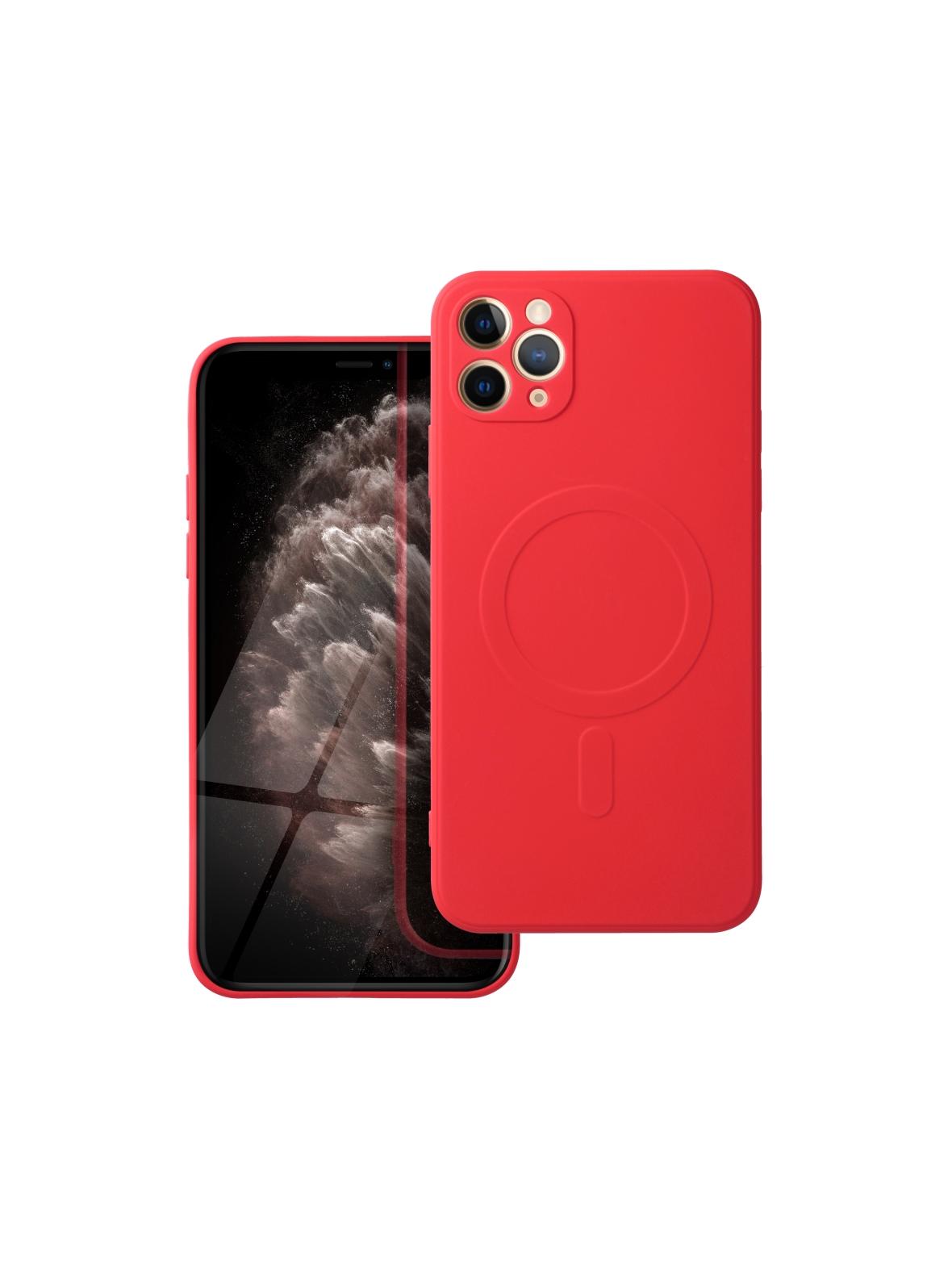 Futerał SILICONE MAG COVER kompatybilny z MagSafe do IPHONE 11 Pro Max czerwony