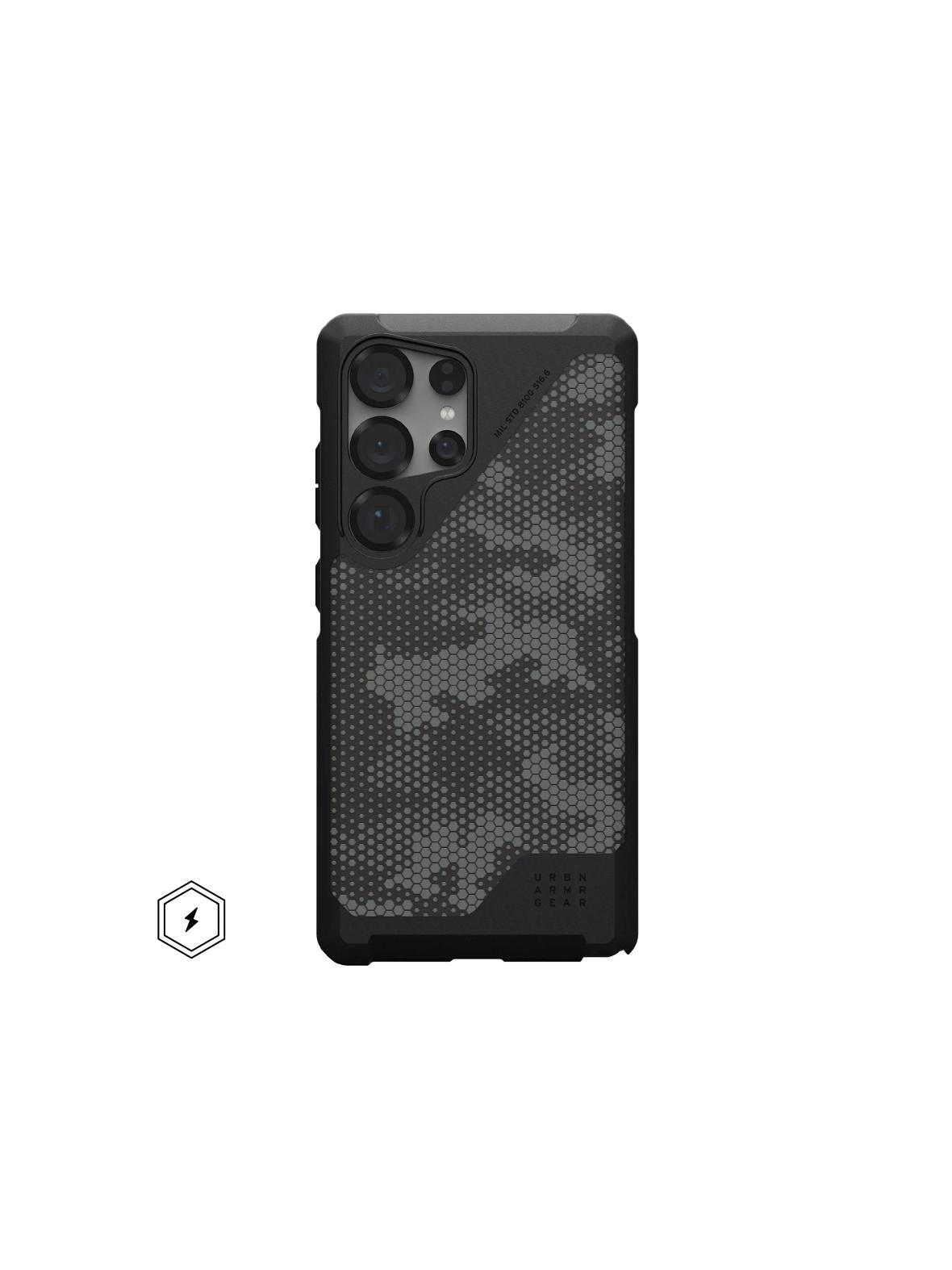 UAG Urban Armor Gear futerał METROPOLIS LT MAGNET z wbudowanym modułem magnetycznym do SAMSUNG S25 Ultra 5G micro hex camo graphite