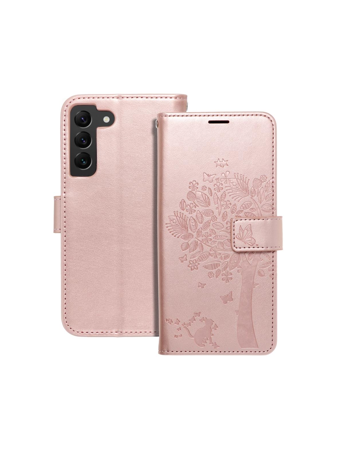 Kabura MEZZO Book do SAMSUNG S22 drzewo złoty róż