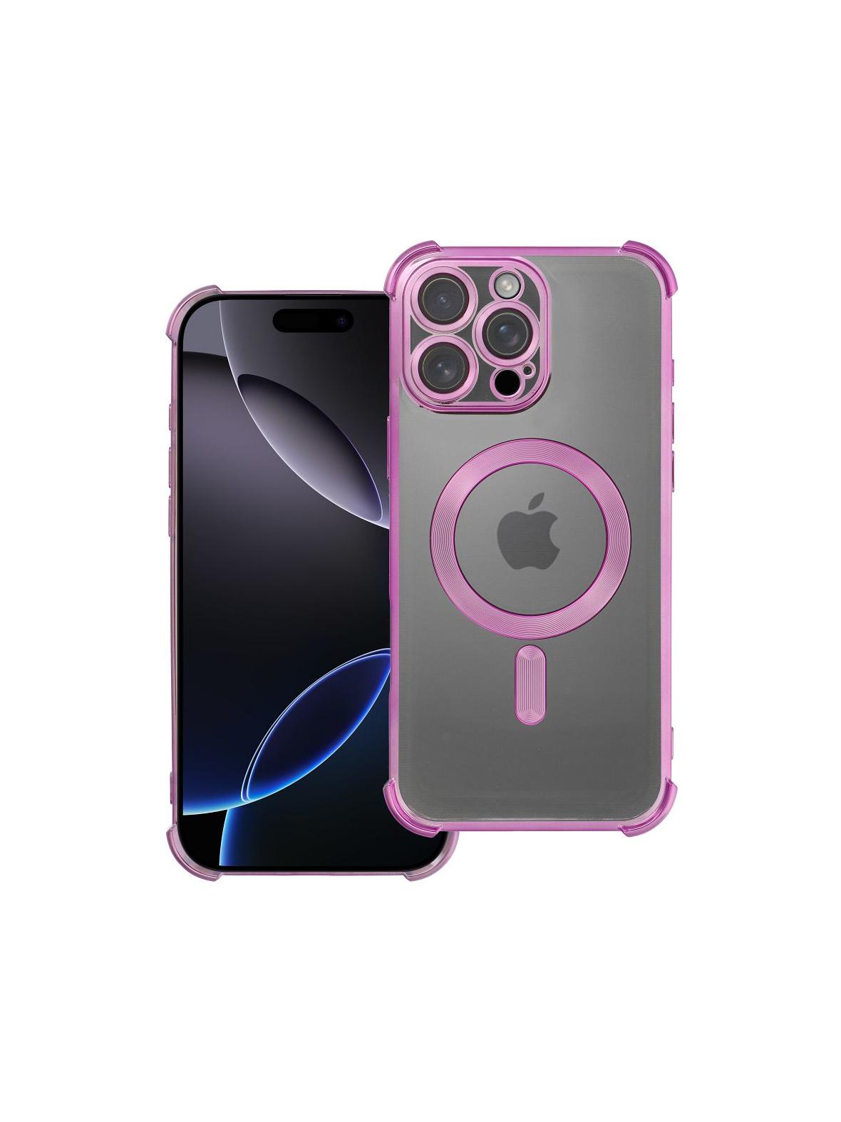 Futerał ANTISHOCK ELECTRO do IPHONE 16 Pro Max kompatybilny z MagSafe purpurowy