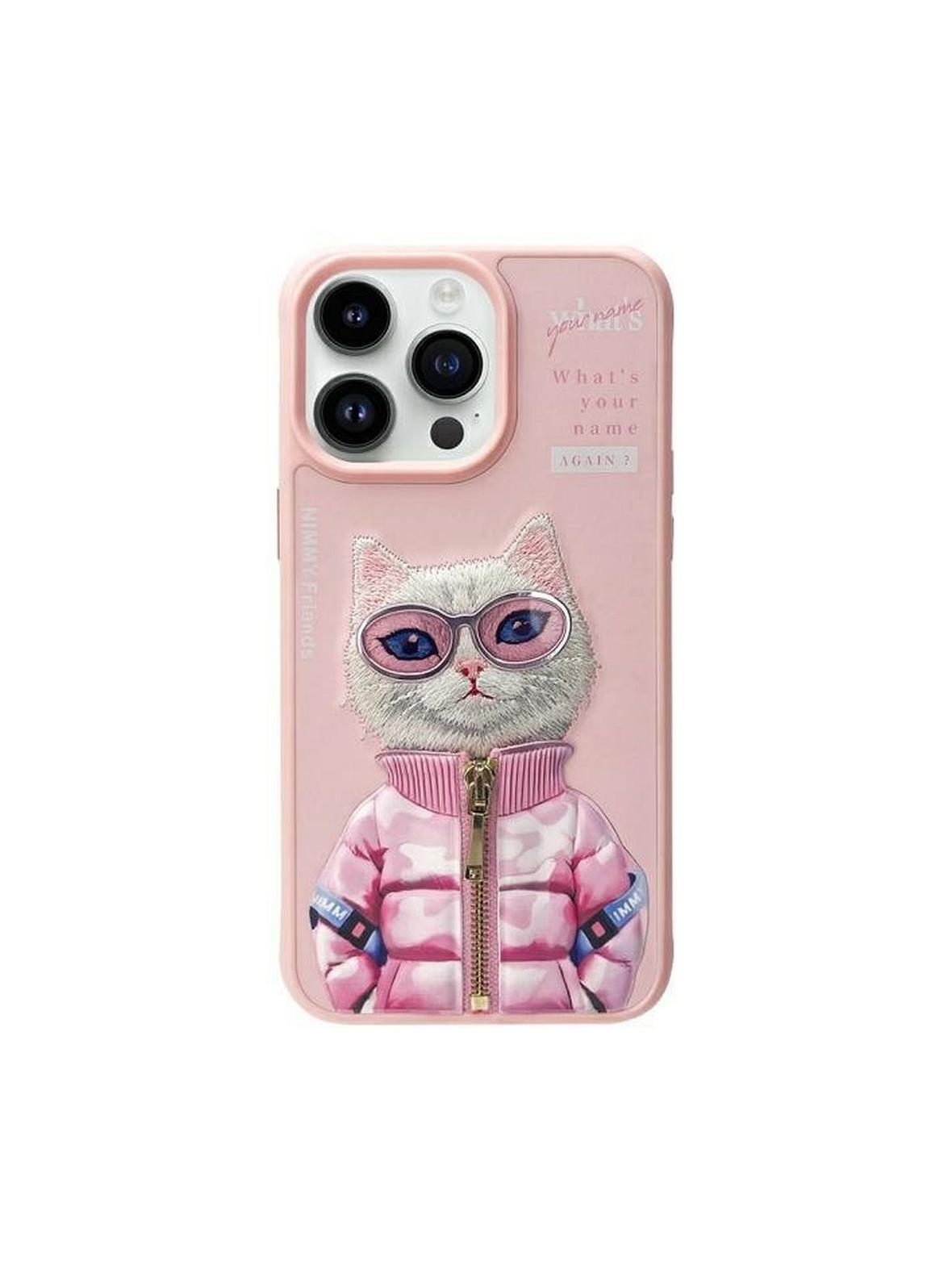 NIMMY futerał COOL&CUTE 2.0 Cat do IPHONE 15 Pro Max różowy