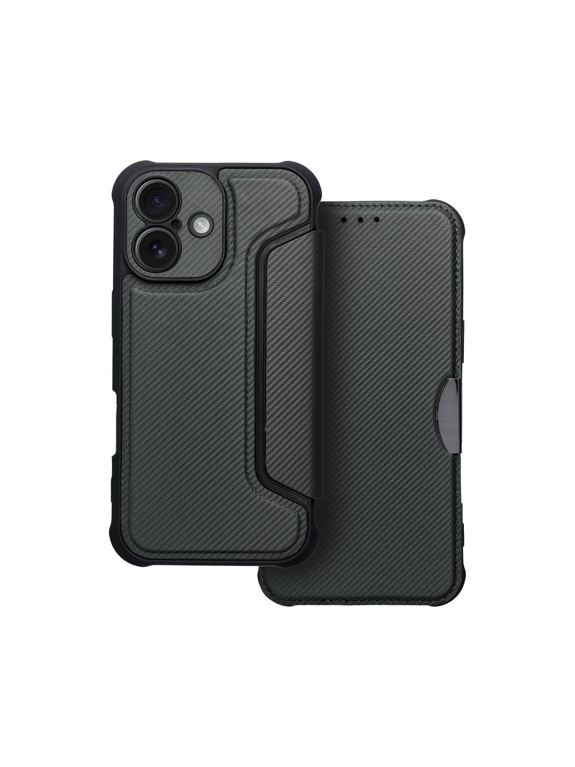 Kabura RAZOR Book do IPHONE 16 Plus ciemnozielony