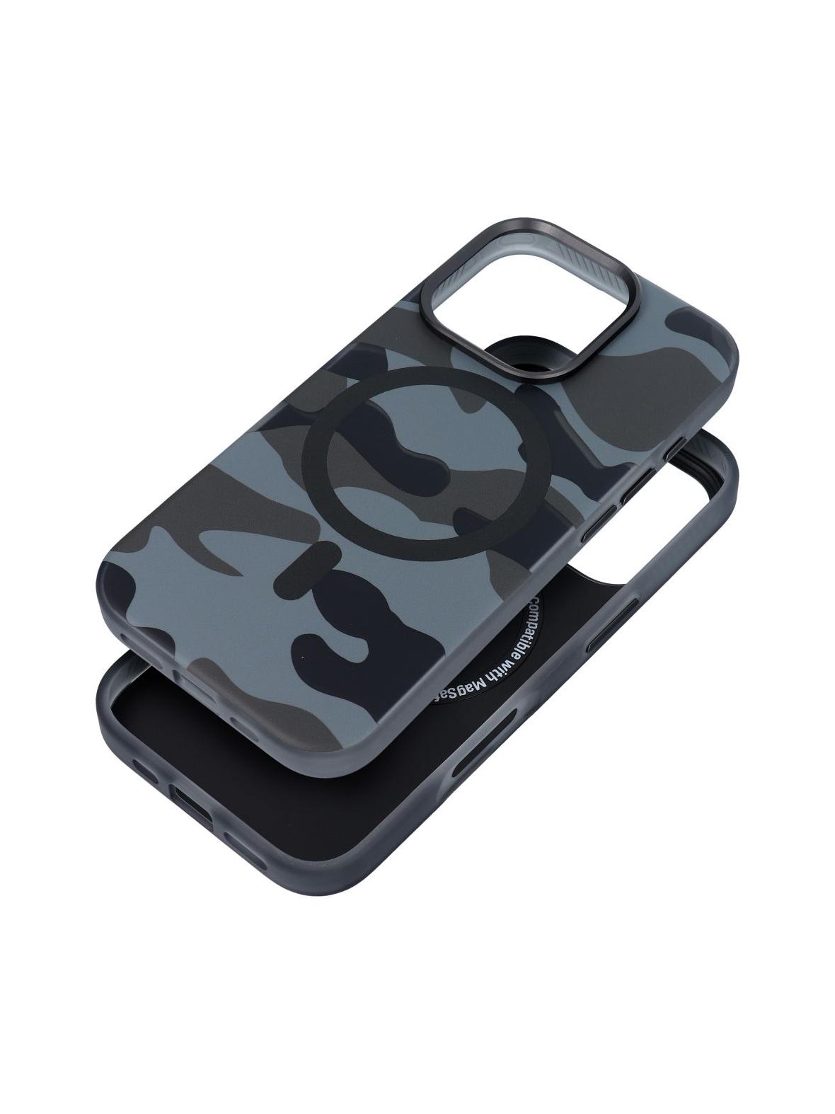 Etui na iPhone 16 PRO MAX Forcell F-Protect Levels Dual Layer 4D technology zgodny z MagSafe Military Drop-Test black camo