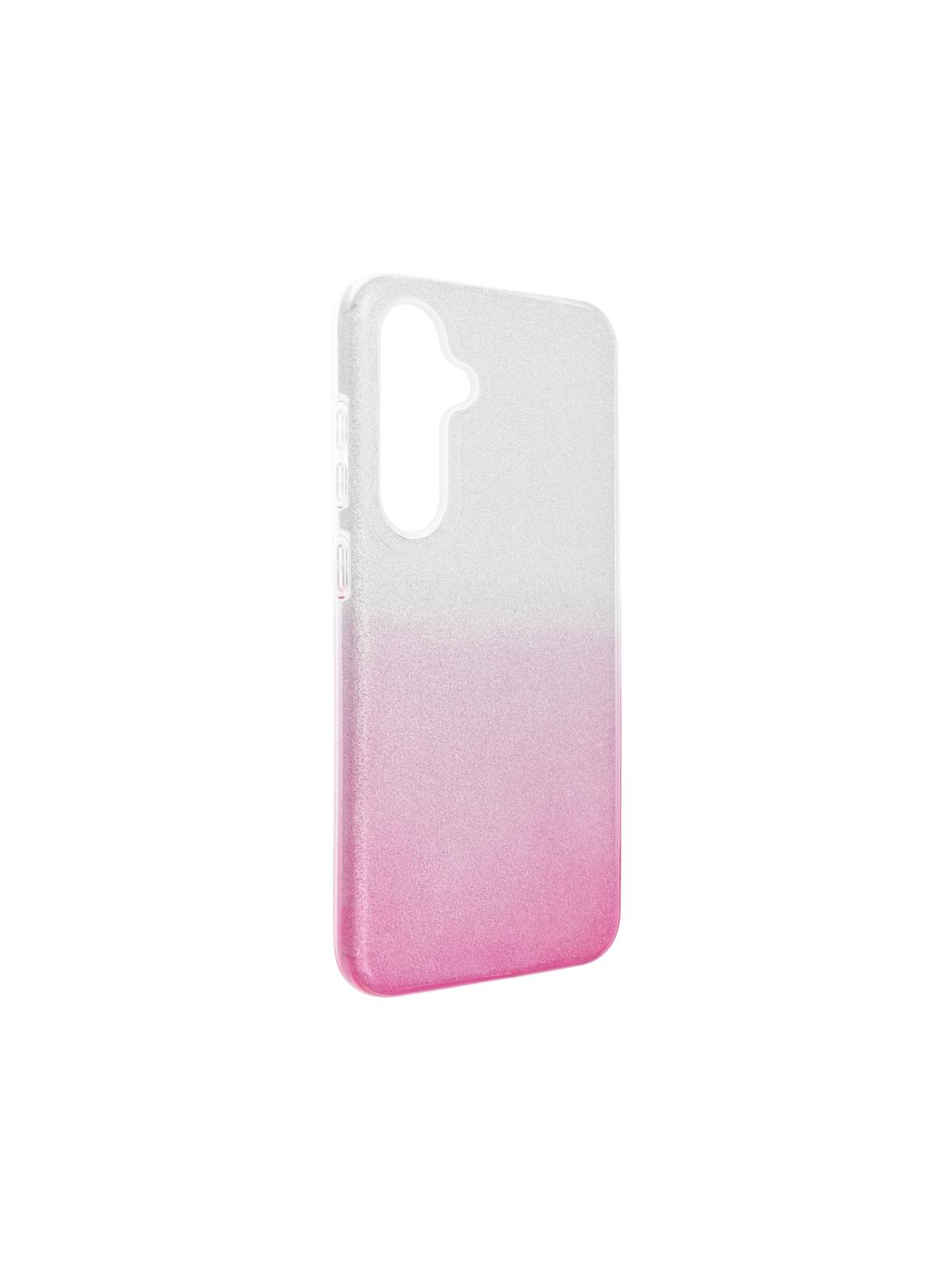 Futerał SHINING do SAMSUNG S24 FE transparentny różowy