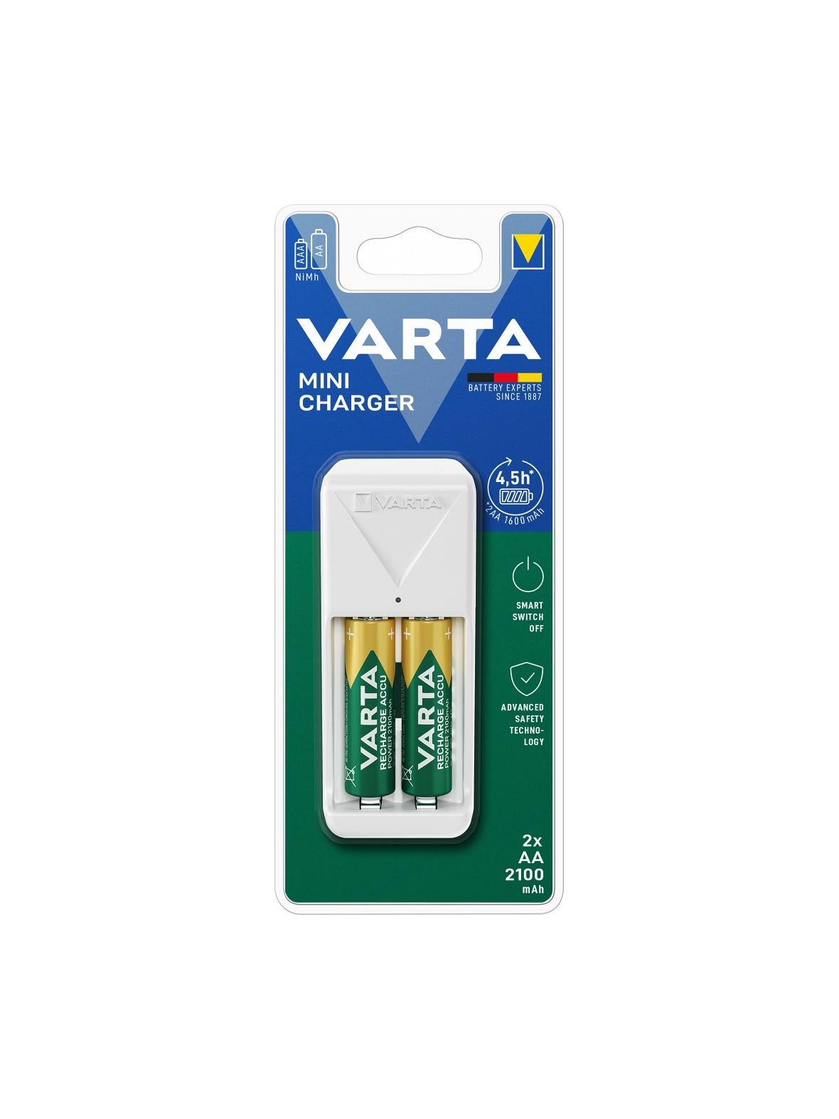 VARTA ładowarka MINI CHARGER 57656 + 2 x bateria akumulatorowa R6 (AA) 2100mAh