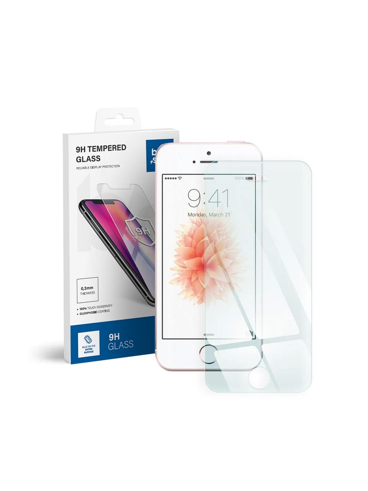 Szkło hartowane do iPhone 5SE Blue Star