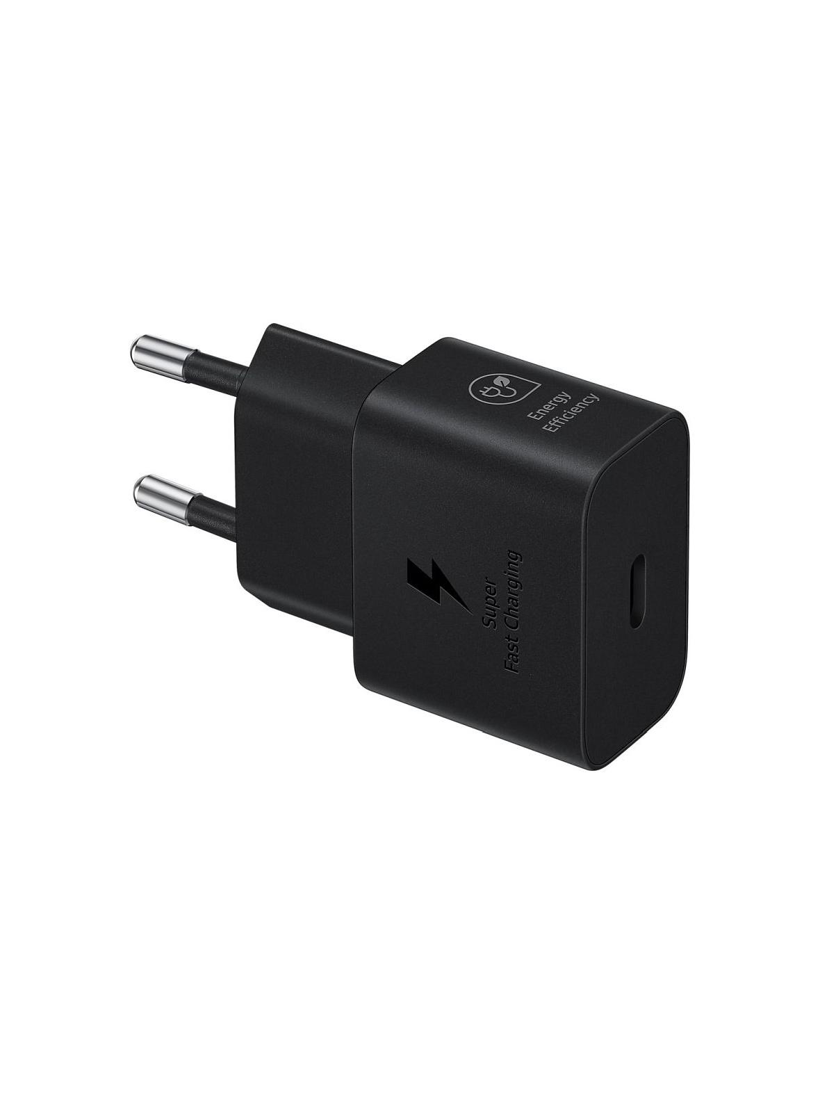 SAMSUNG oryginalna ładowarka sieciowa Typ C + kabel Typ C do Typ C PD 3A 25W GaN EP-T2510XBEGEU czarna blister