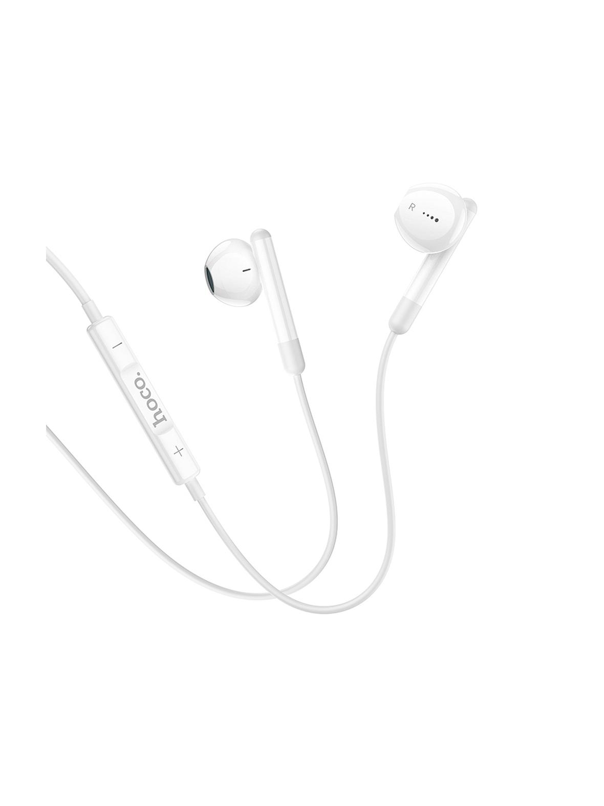 Słuchawki przewodowe douszne USB C Hoco M93 białe