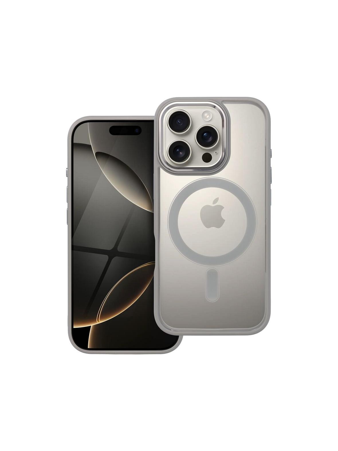 Futerał COLOR EDGE MAG COVER kompatybilny z MagSafe do IPHONE 16 Pro tytanowy szary