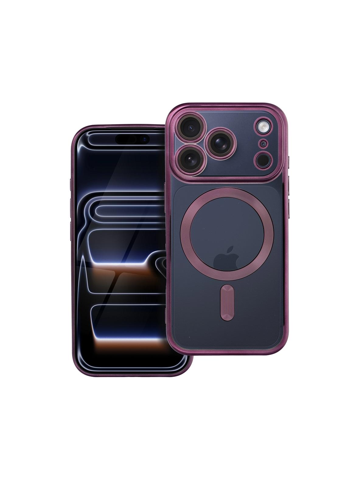 Futerał ELECTRO MAG COVER kompatybilny z MagSafe do IPHONE 17 Pro (full ring) fioletowy