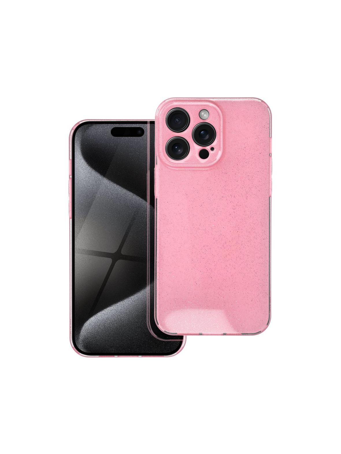 Futerał CLEAR CASE 2 mm BLINK do IPHONE 15 Pro Max różowy