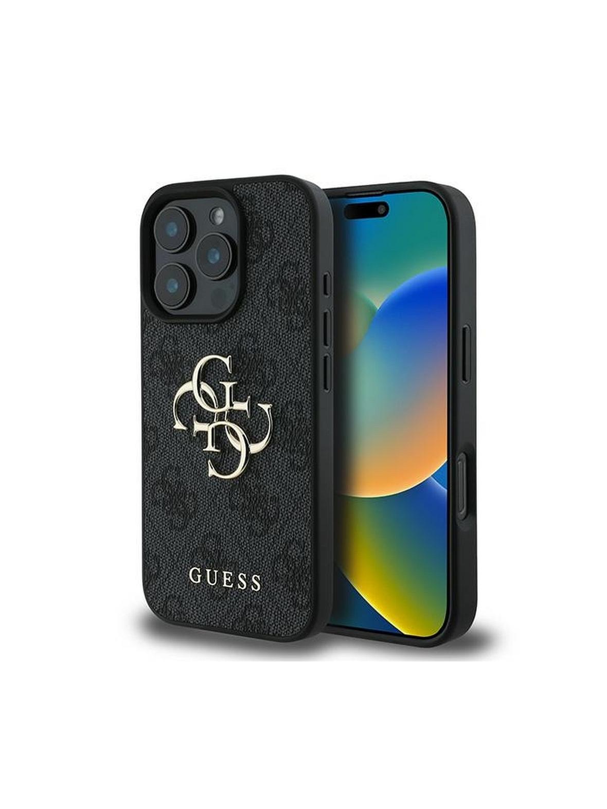 GUESS futerał do IPHONE 16 Pro GUHCP16L4GMGGR (4G PU Big Logo) czarny