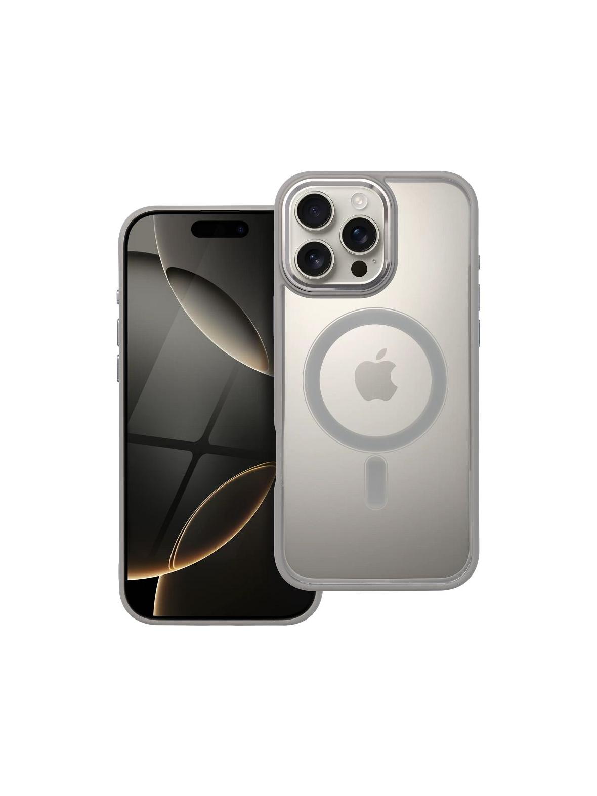 Futerał COLOR EDGE MAG COVER kompatybilny z MagSafe do IPHONE 16 Pro Max tytanowy szary