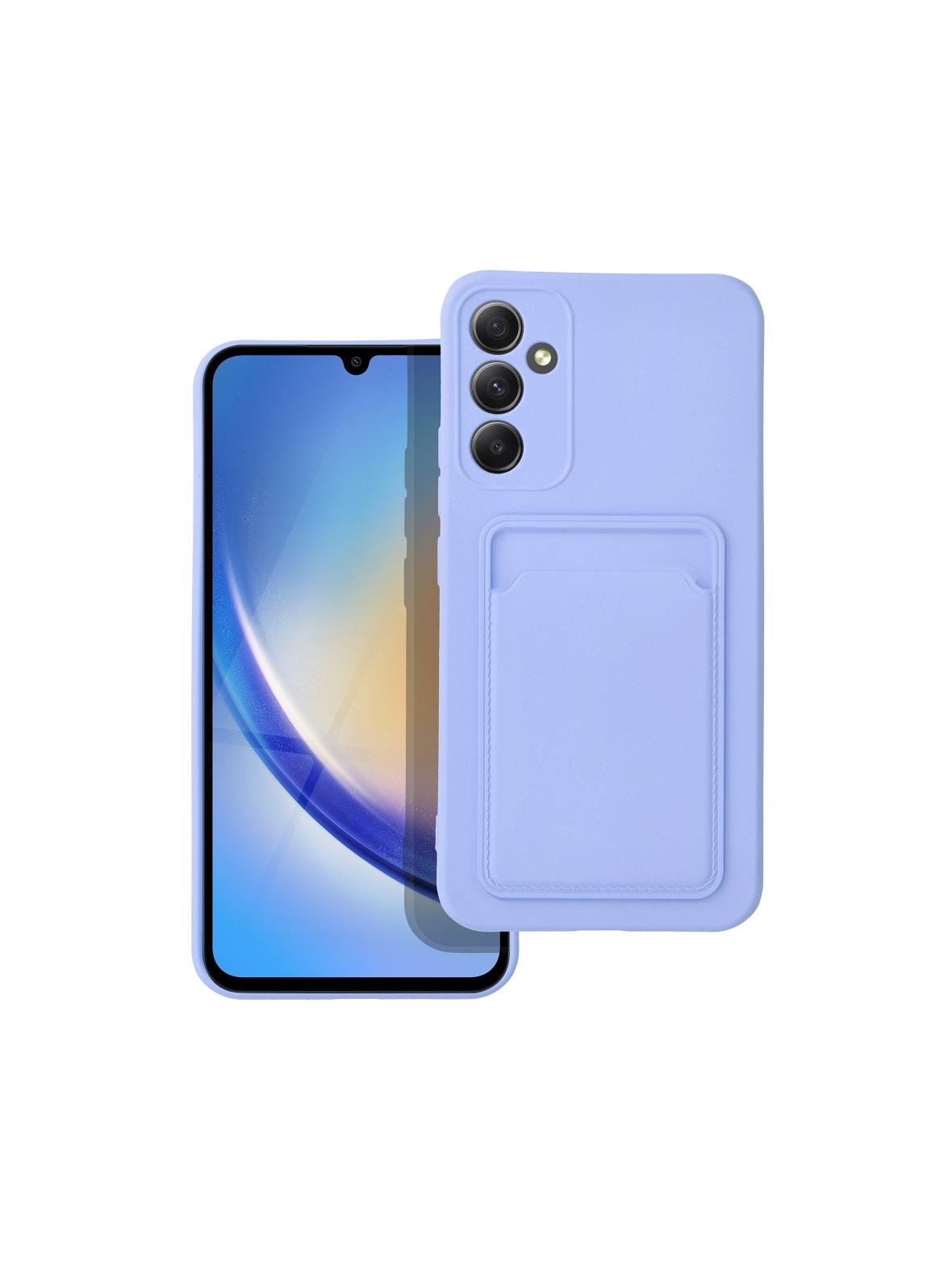 Futerał CARD CASE do SAMSUNG A34 5G fioletowy