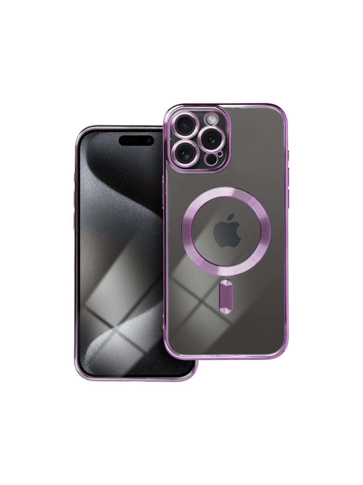 Futerał do iPhone 15 PRO MAX Electro Mag Cover zgodny z MagSafe fioletowy