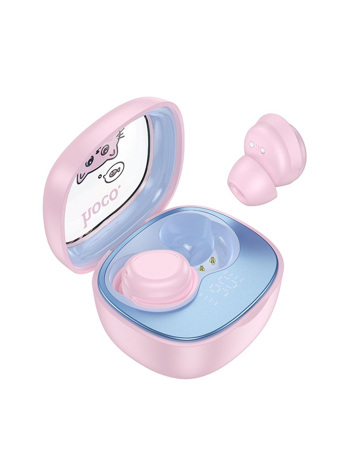 Słuchawki bezprzewodowe douszne Hoco TWS dla dzieci EW111 różowe