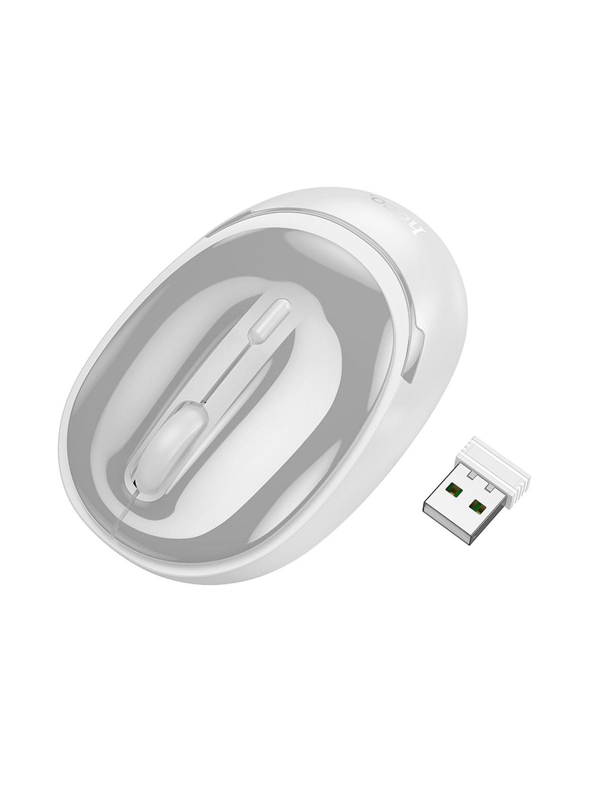 Myszka bezprzewodowa Hoco 2,4G 1600 dpi GM34 szaro biała