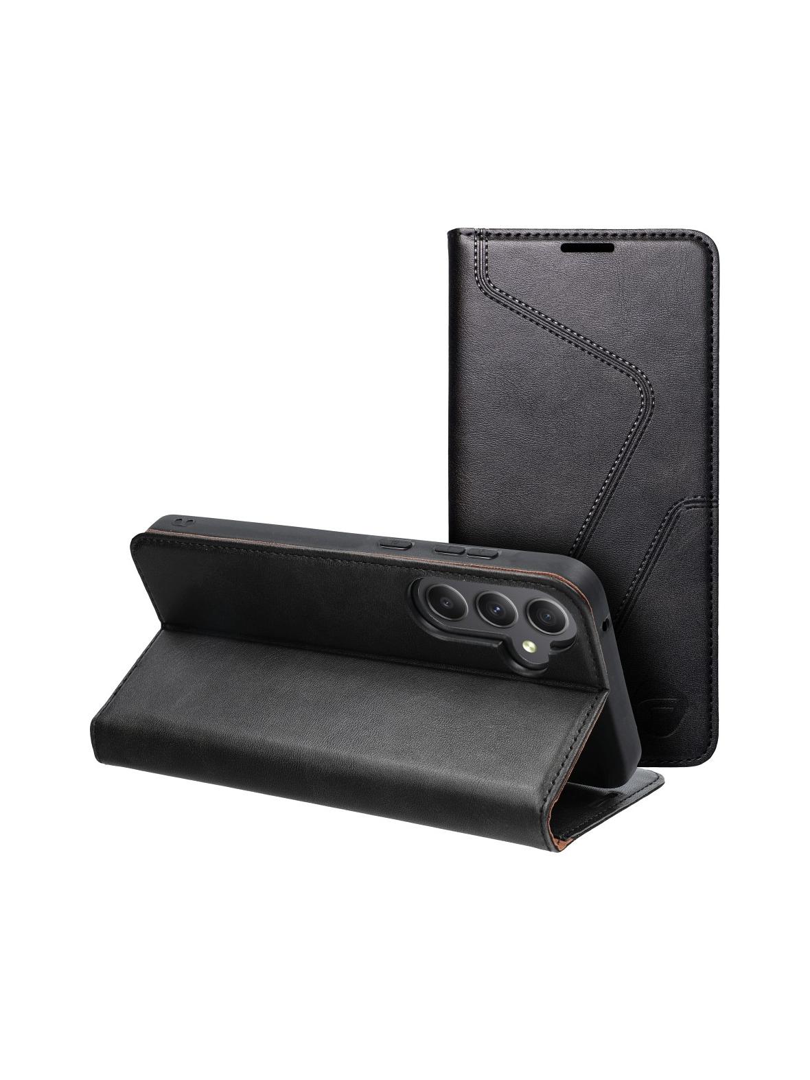 Pokrowiec na Samsung A35 Forcell F-Protect RFID Blocker Book czarny