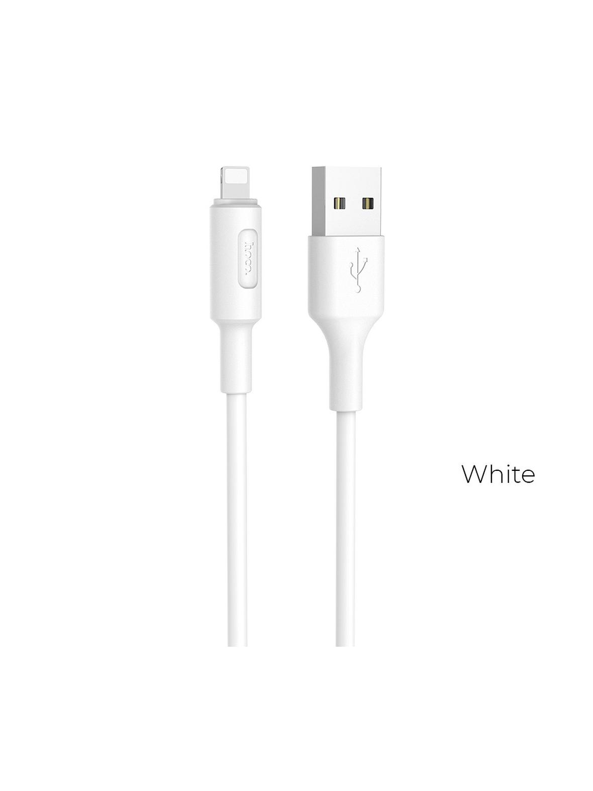 Kabel USB A do Lightning Hoco 2A 1 m X25 biały