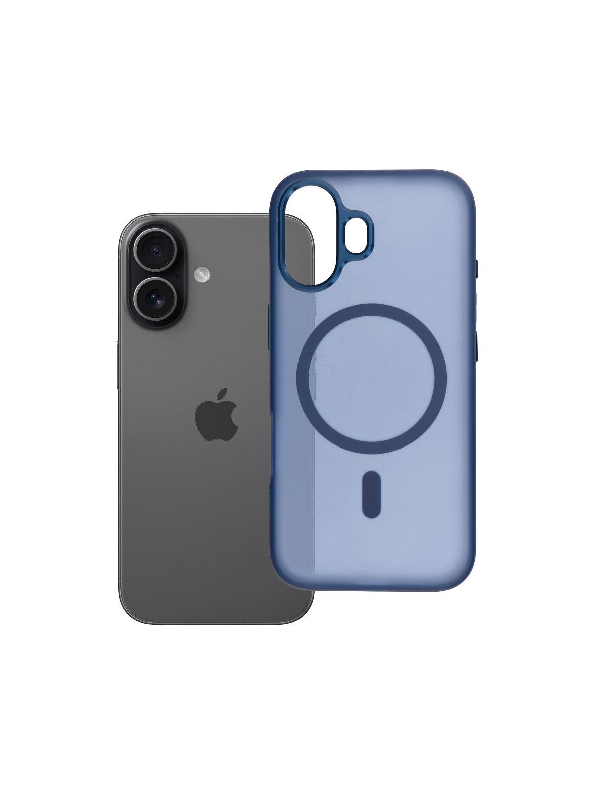 Futerał do iPhone 17 Flexline Mag Cover zgodny z MagSafe granatowy