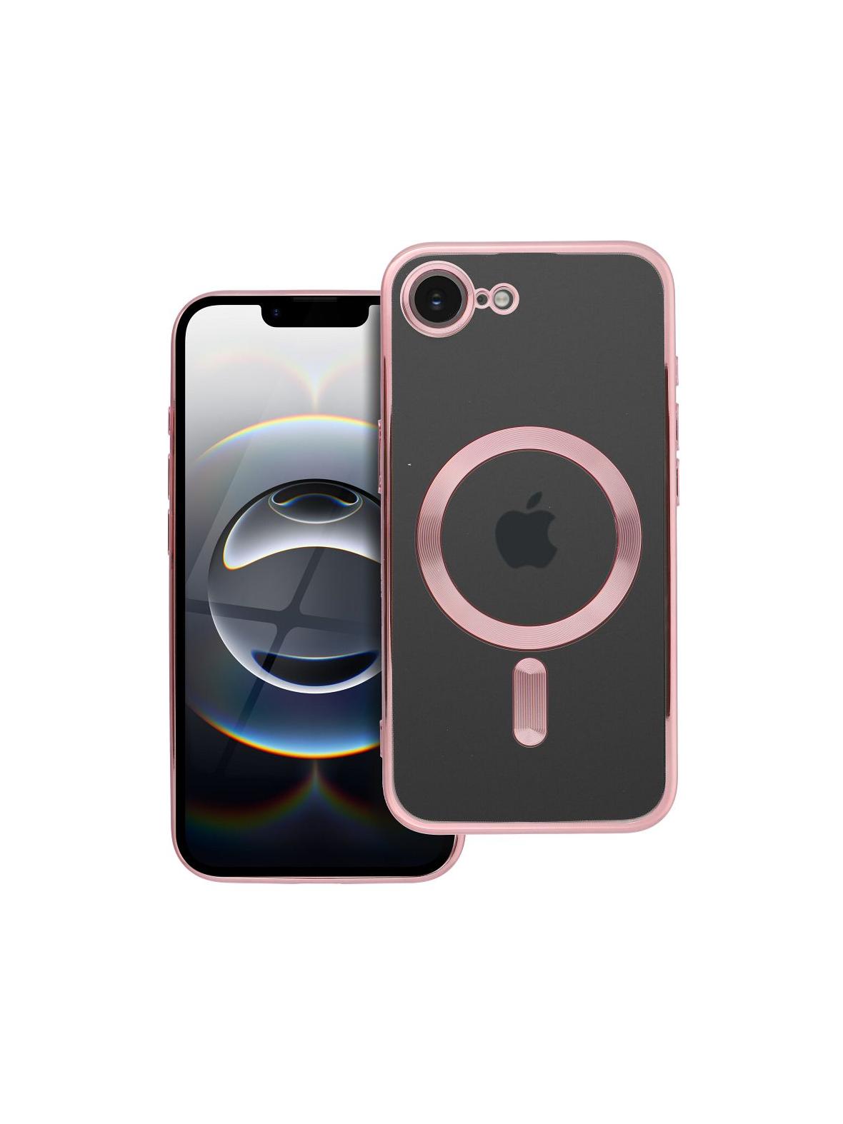 Futerał ELECTRO MAG COVER kompatybilny z MagSafe do IPHONE 16e (SE 4 2025) złoty róż