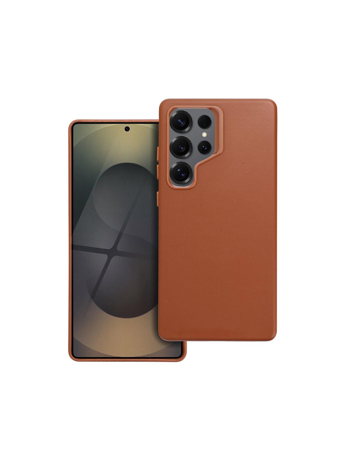 Futerał LEATHER MAG COVER kompatybilny z MagSafe do SAMSUNG S25 ULTRA brązowy