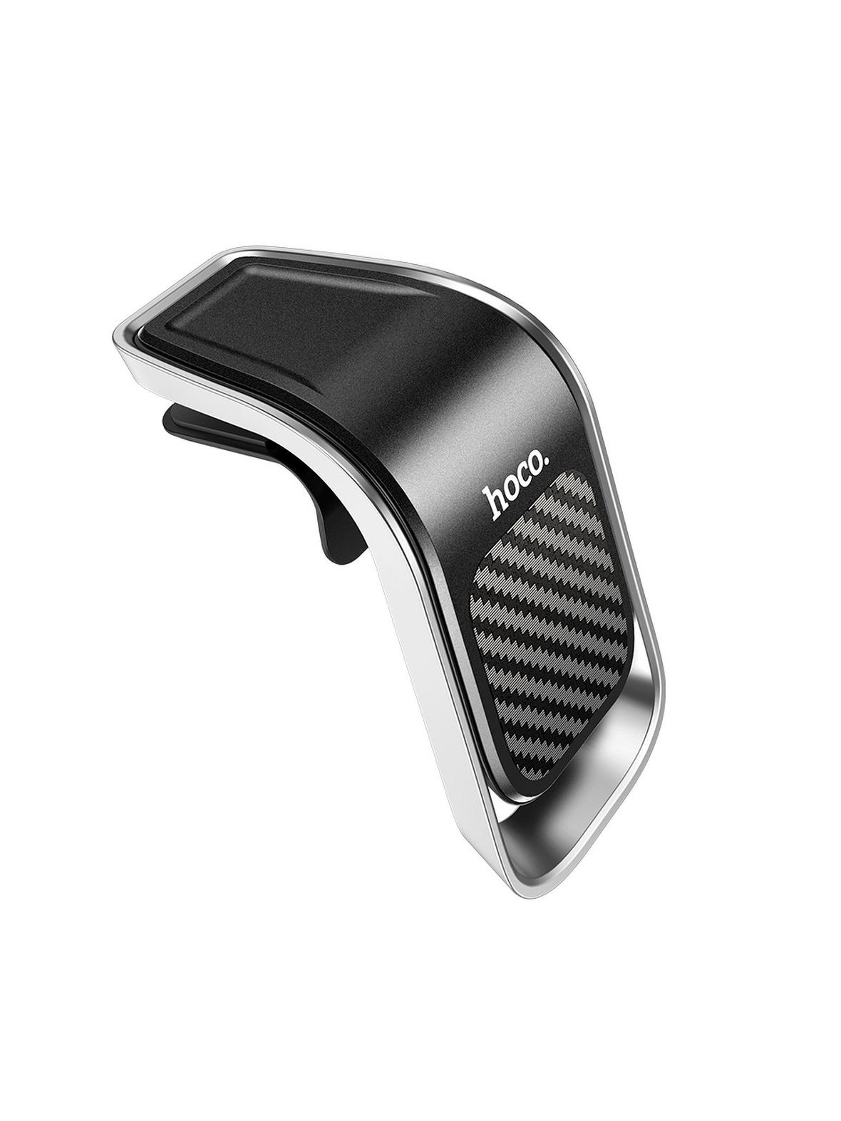 Uchwyt na telefon do samochodu magnetyczny Hoco do kratki CA74 czarno srebrny