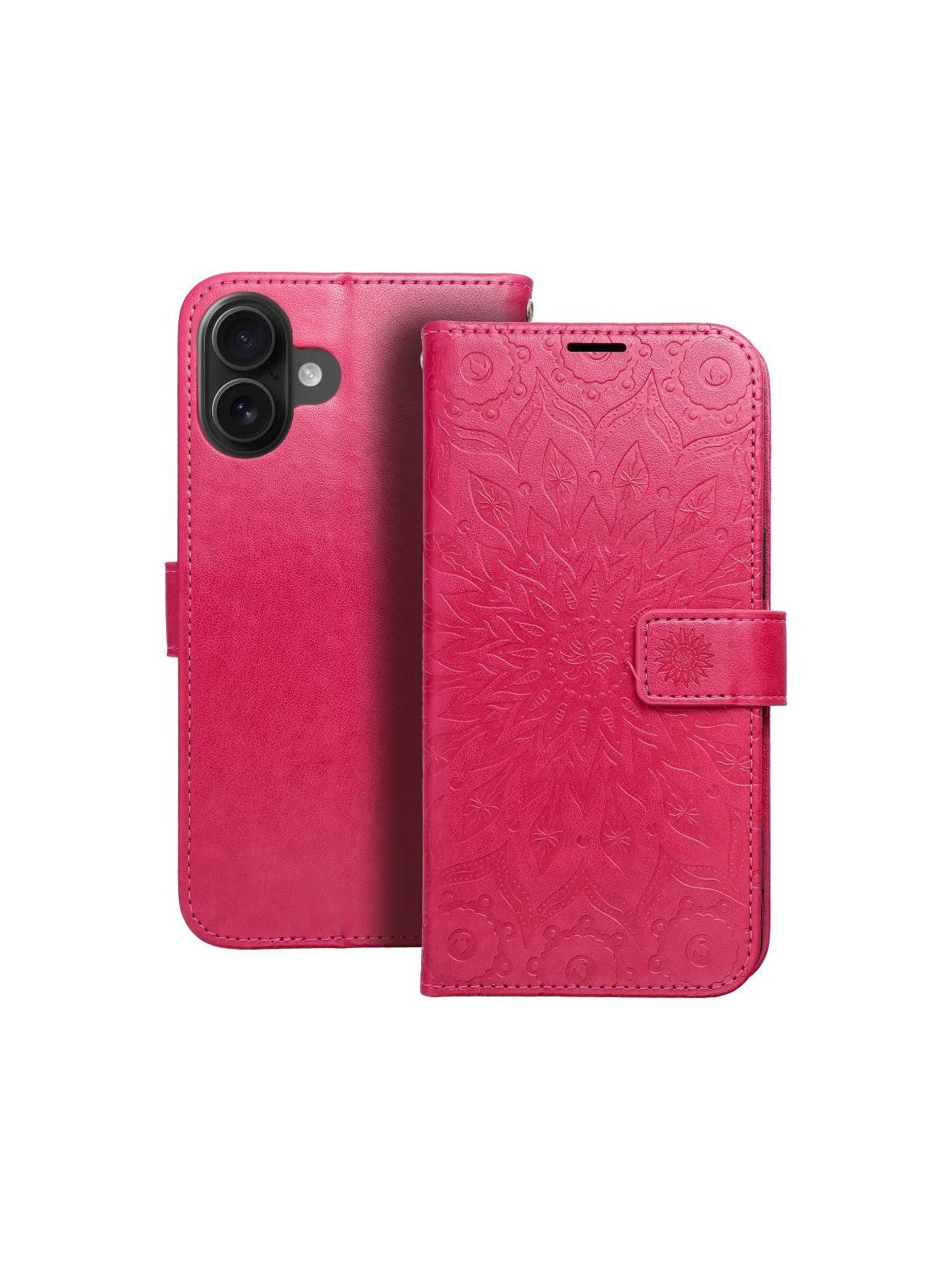 Kabura MEZZO Book do IPHONE 16 Plus mandala magenta