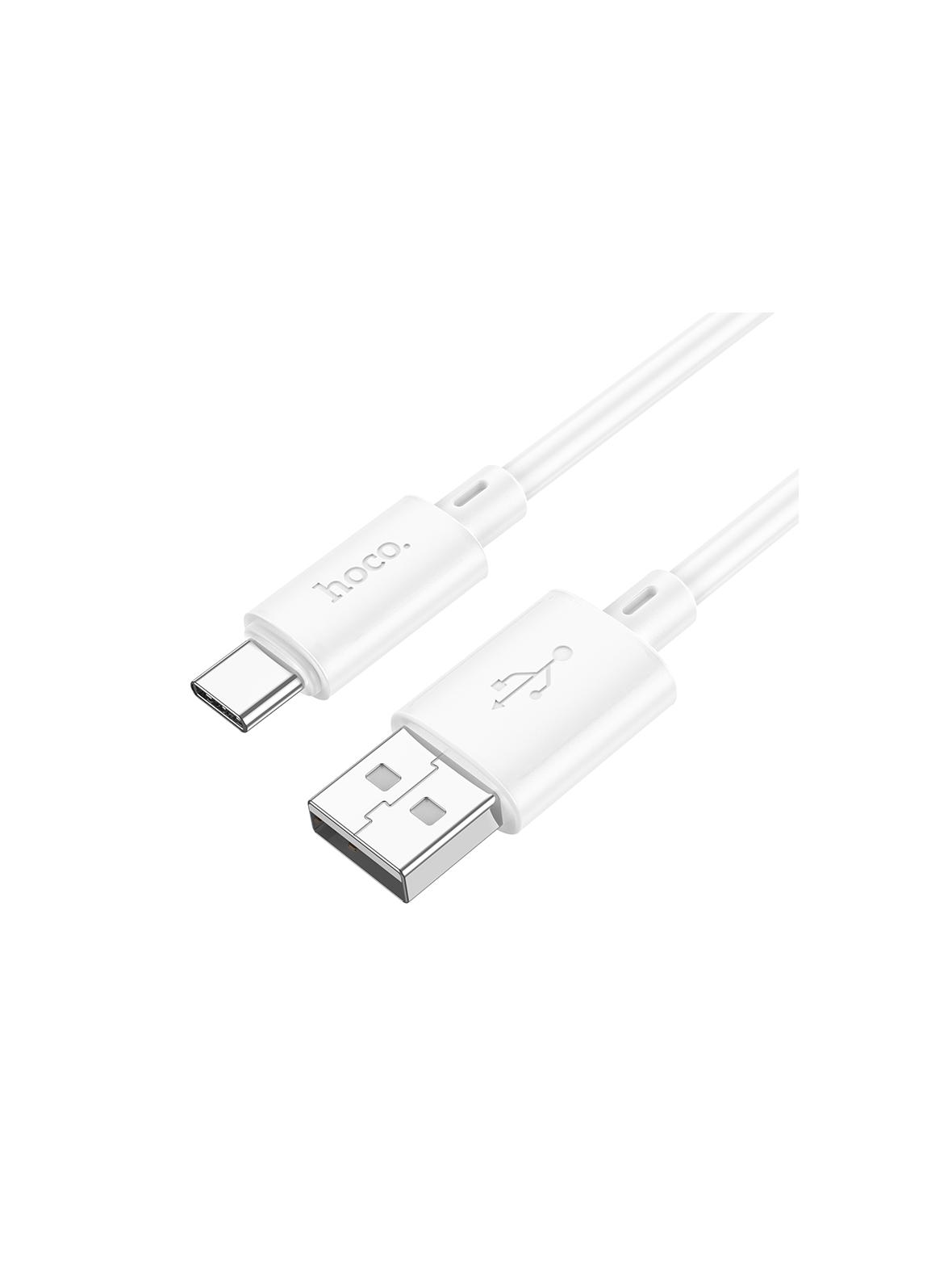 Kabel USB A do USB C Hoco 3A 1 m X88 biały