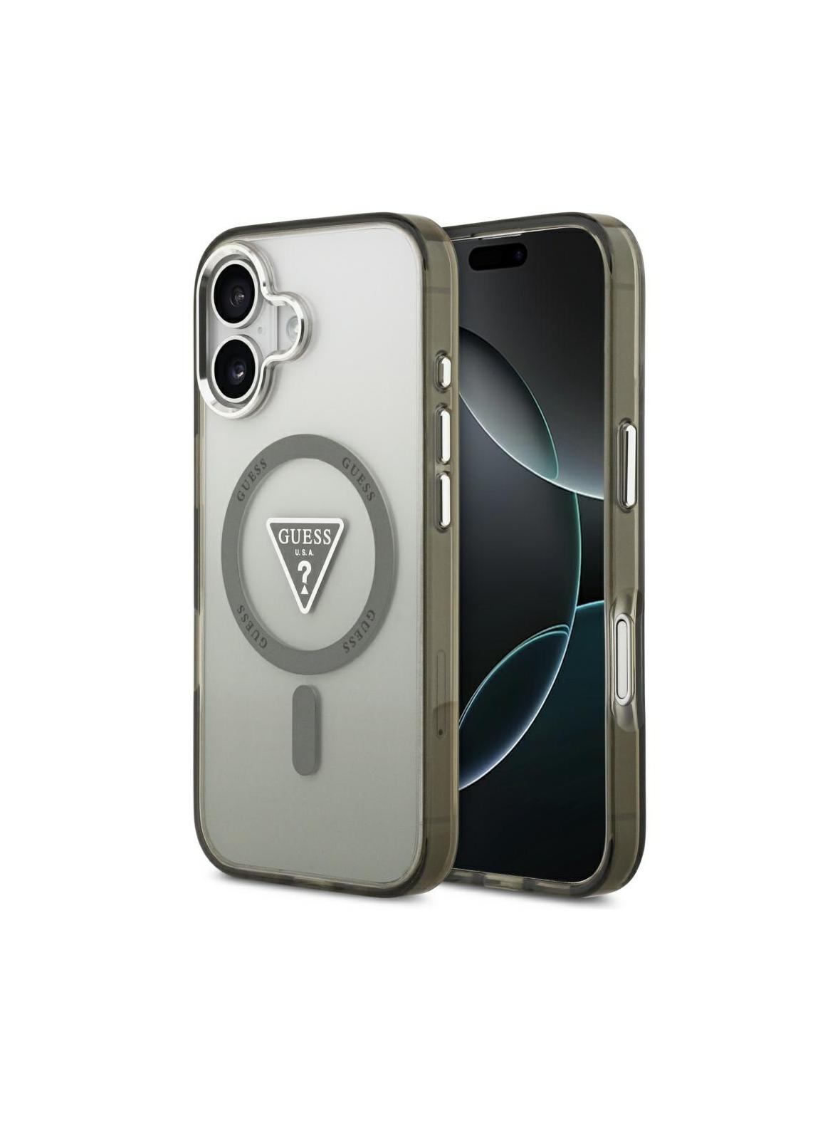GUESS futerał do IPHONE 17 kompatybilny z MagSafe GUHMP17SHGTMLCGA (IML Gradient W/ Triangle Logo) khaki