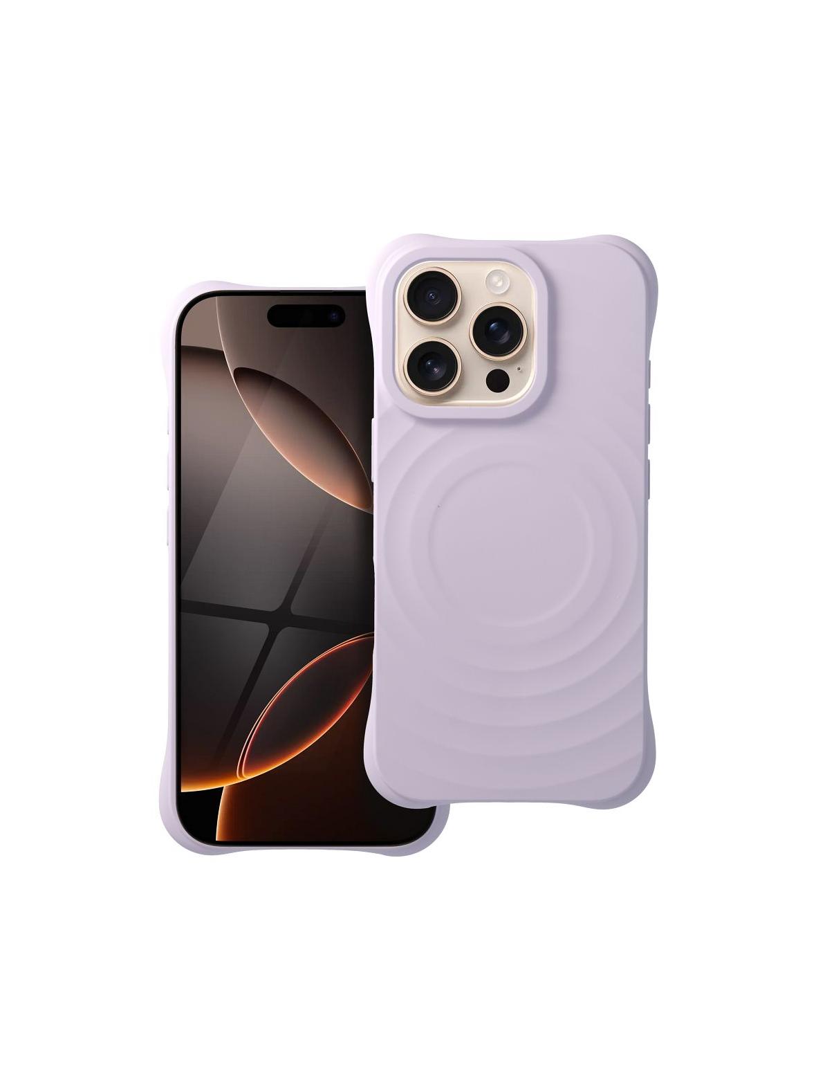 Silicone Zephyr Mag Cover kompatybilny z MagSafe do IPHONE 16 PRO liliowy