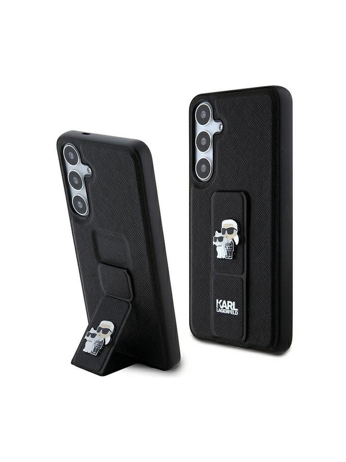 KARL LAGERFELD futerał do SAMSUNG S24 Plus KLHCS24MGSAKCPK (GRIPSTAND SAFFIANO KC PINS) czarny
