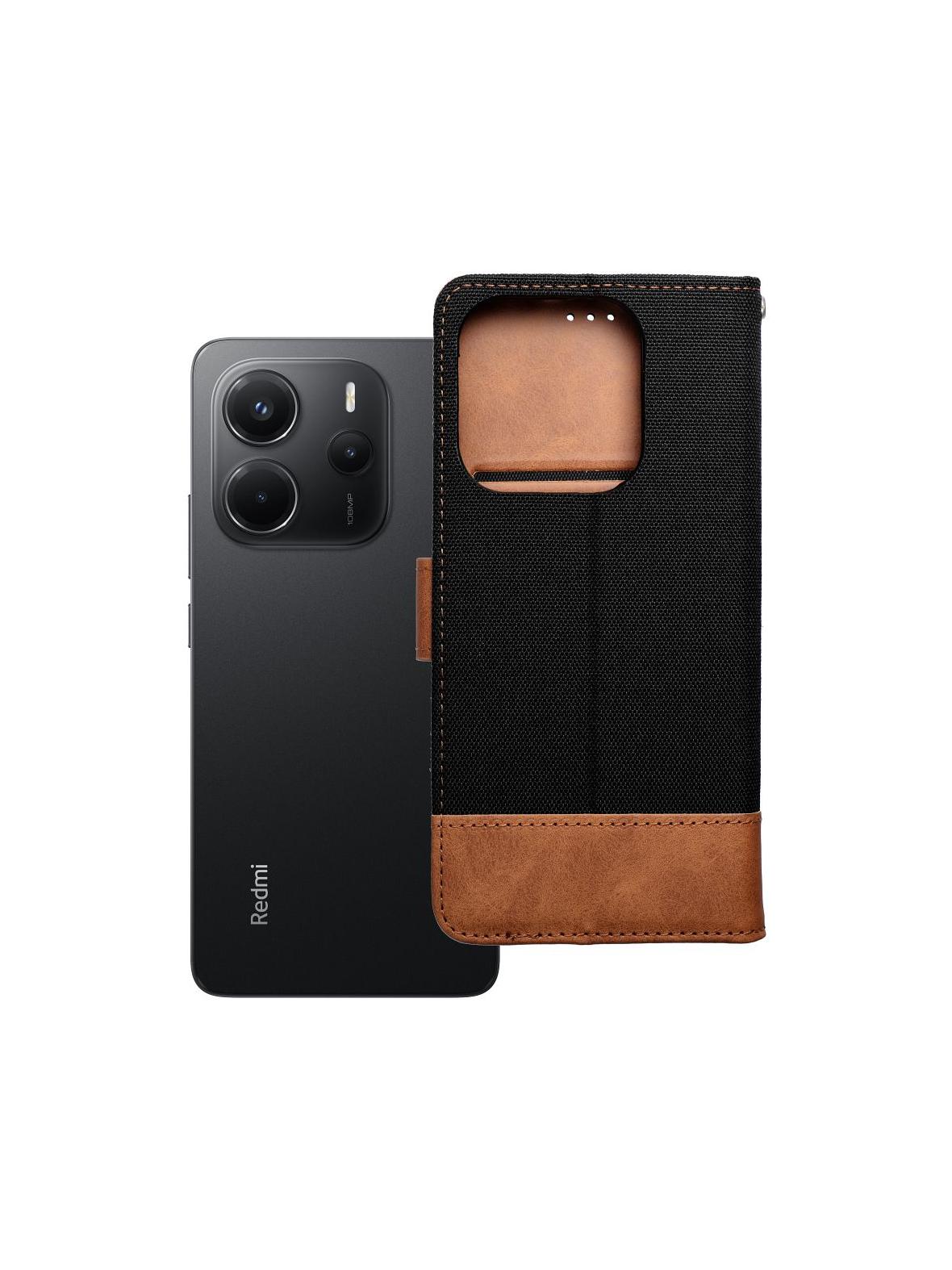 Kabura JEANS Book do XIAOMI Redmi Note 14 4G (GLOBAL - 163,25mm x 76,55mm x 8,16mm) czarny