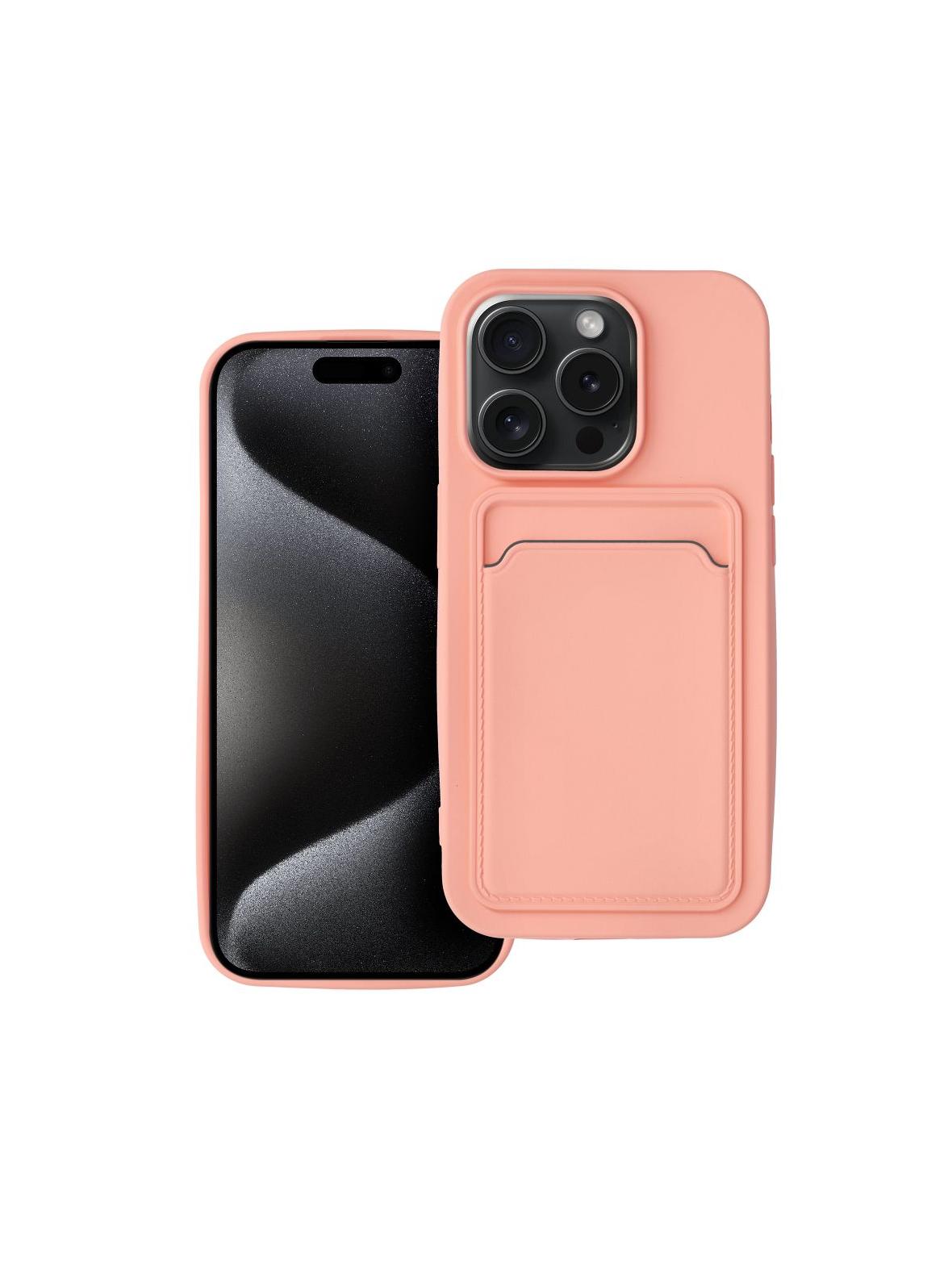 Futerał CARD CASE do IPHONE 15 Pro różowy