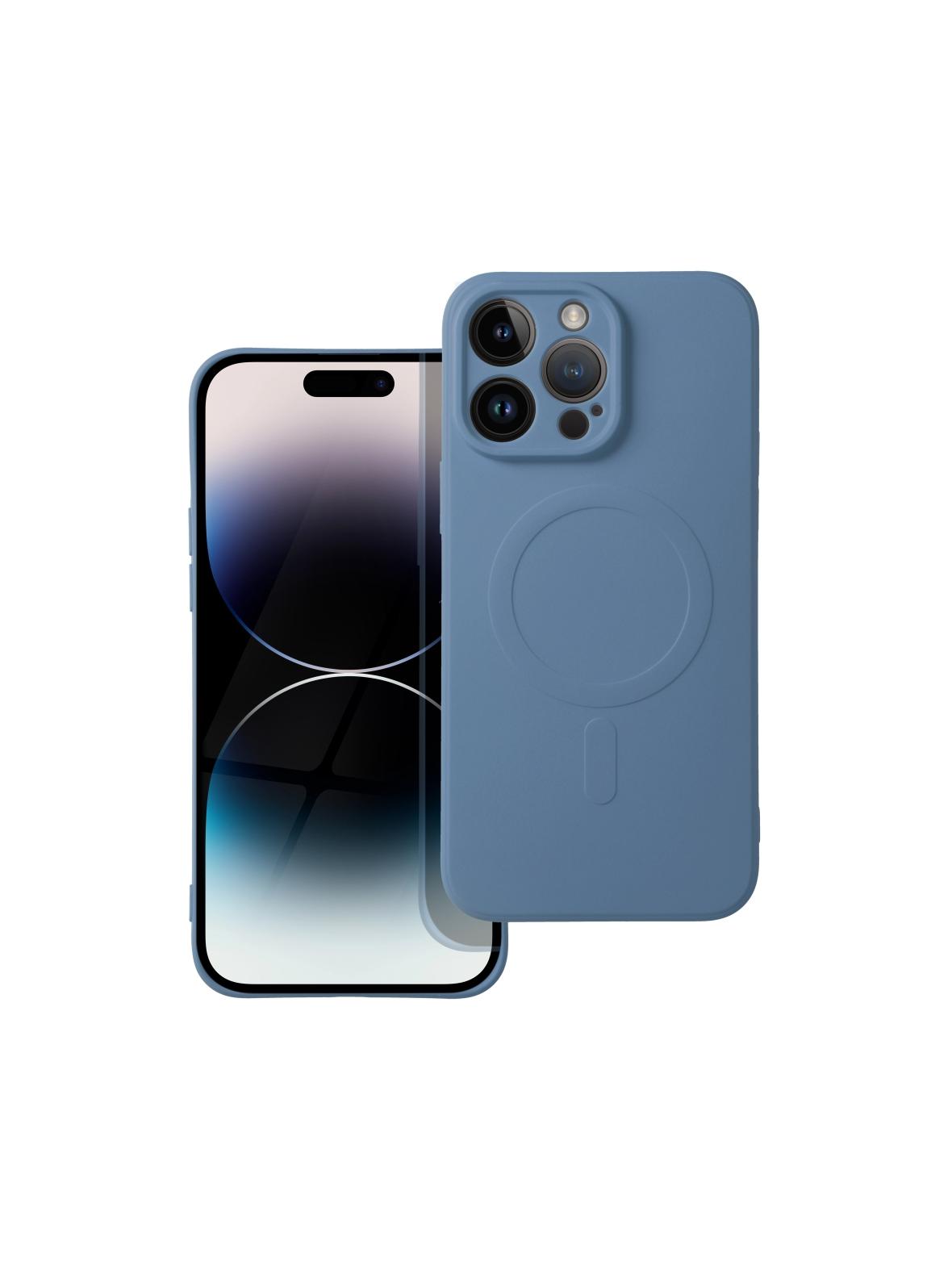 Futerał SILICONE MAG COVER kompatybilny z MagSafe do IPHONE 14 Pro Max niebieski