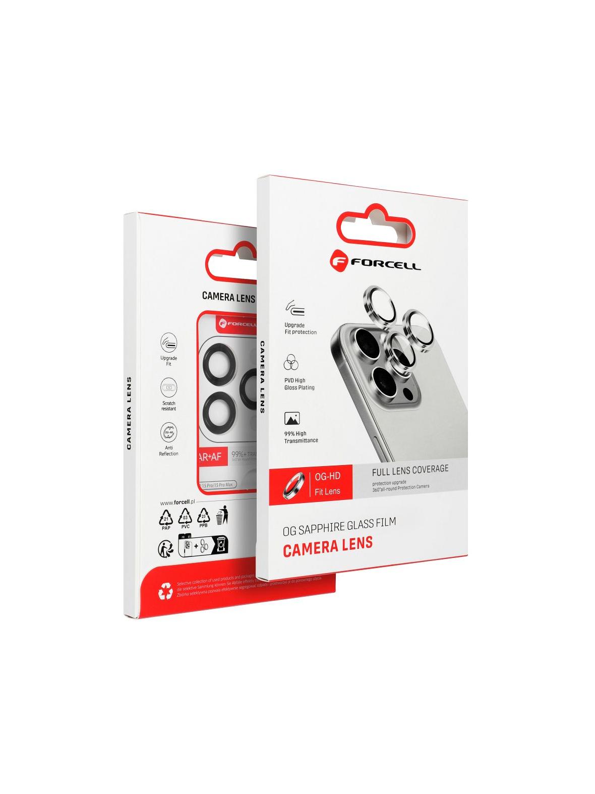 Szkło hartowane Forcell Premium do aparatu - do iPhone 14 Plus Transparent