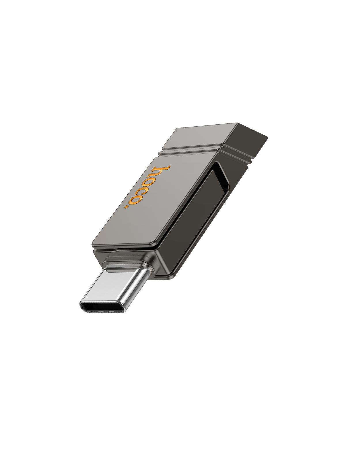 Pendrive 256GB USB 3.2 (USB A + USB C) Hoco UD14 szary