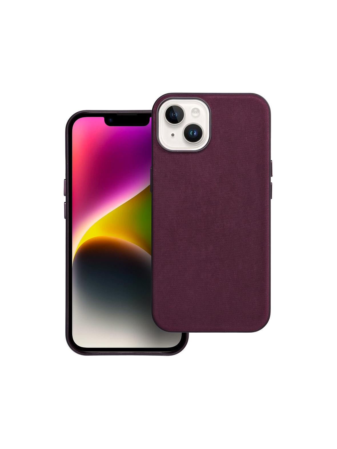 Futerał WOVEN MAG COVER kompatybilny z MagSafe do IPHONE 14 burgundowy