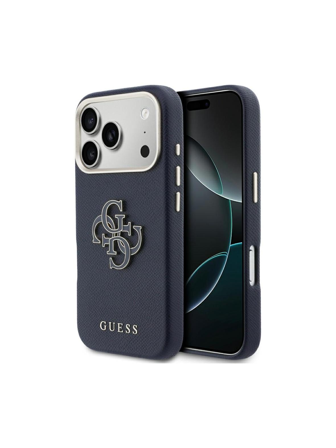 GUESS futerał do IPHONE 17 Pro GUHCP17L5PS4RGGB (PU FW Resin Logo) niebieski