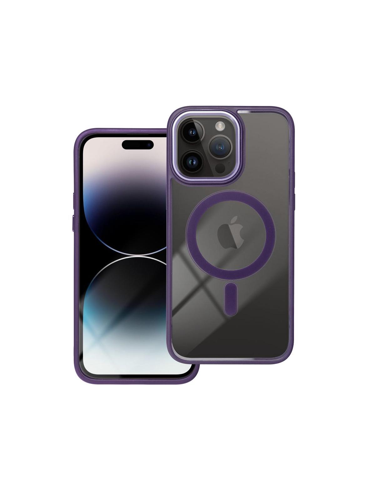 Futerał COLOR EDGE MAG COVER kompatybilny z MagSafe do IPHONE 14 Pro Max fioletowy