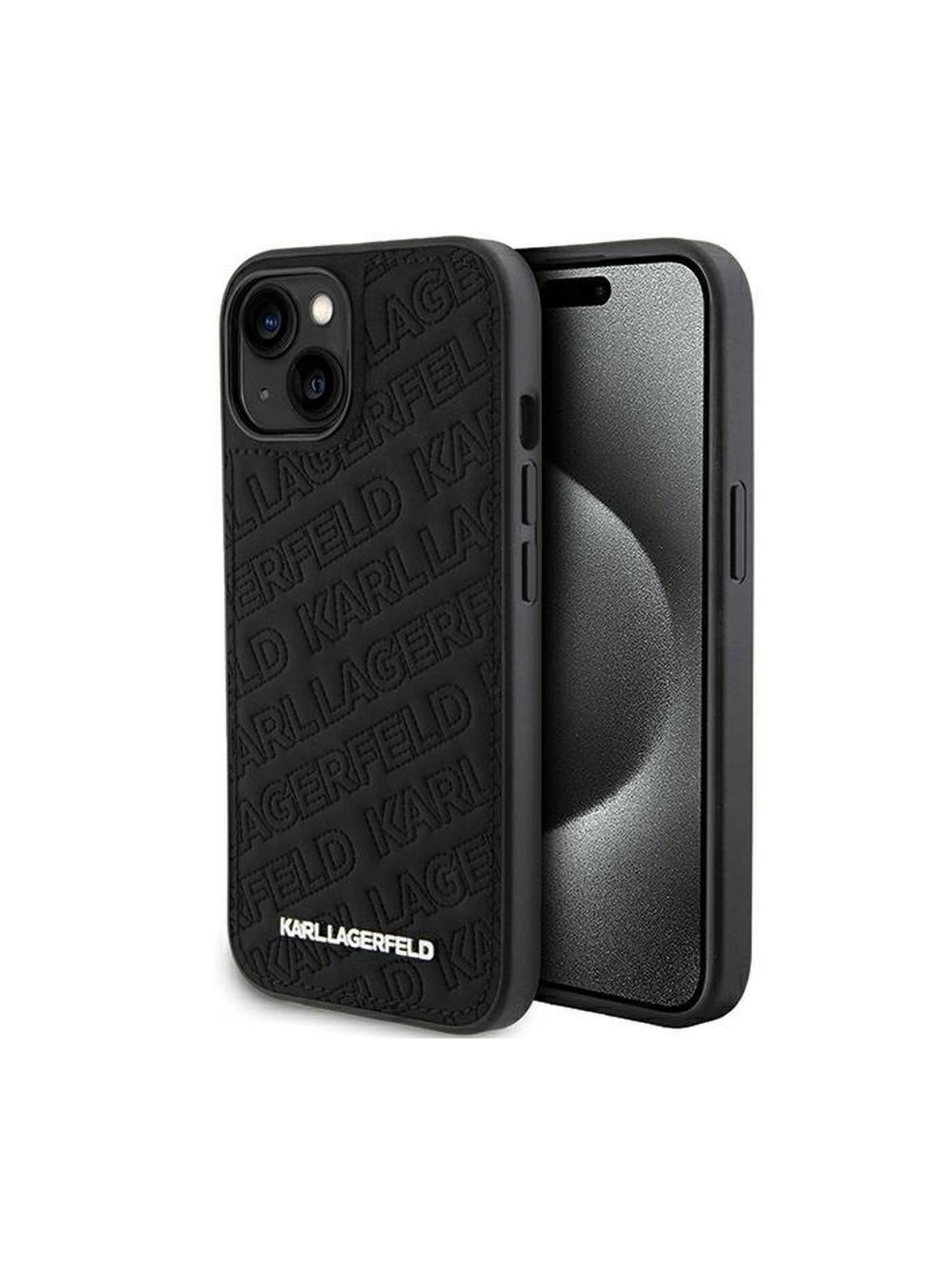 KARL LAGERFELD futerał do IPHONE 15 KLHCP15SPQKPMK (Quilted Pattern) czarny