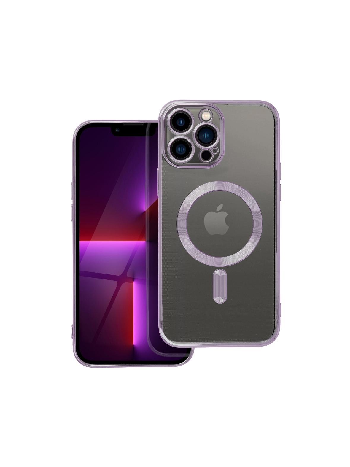 Futerał ELECTRO MAG COVER kompatybilny z MagSafe do IPHONE 13 Pro Max fioletowy