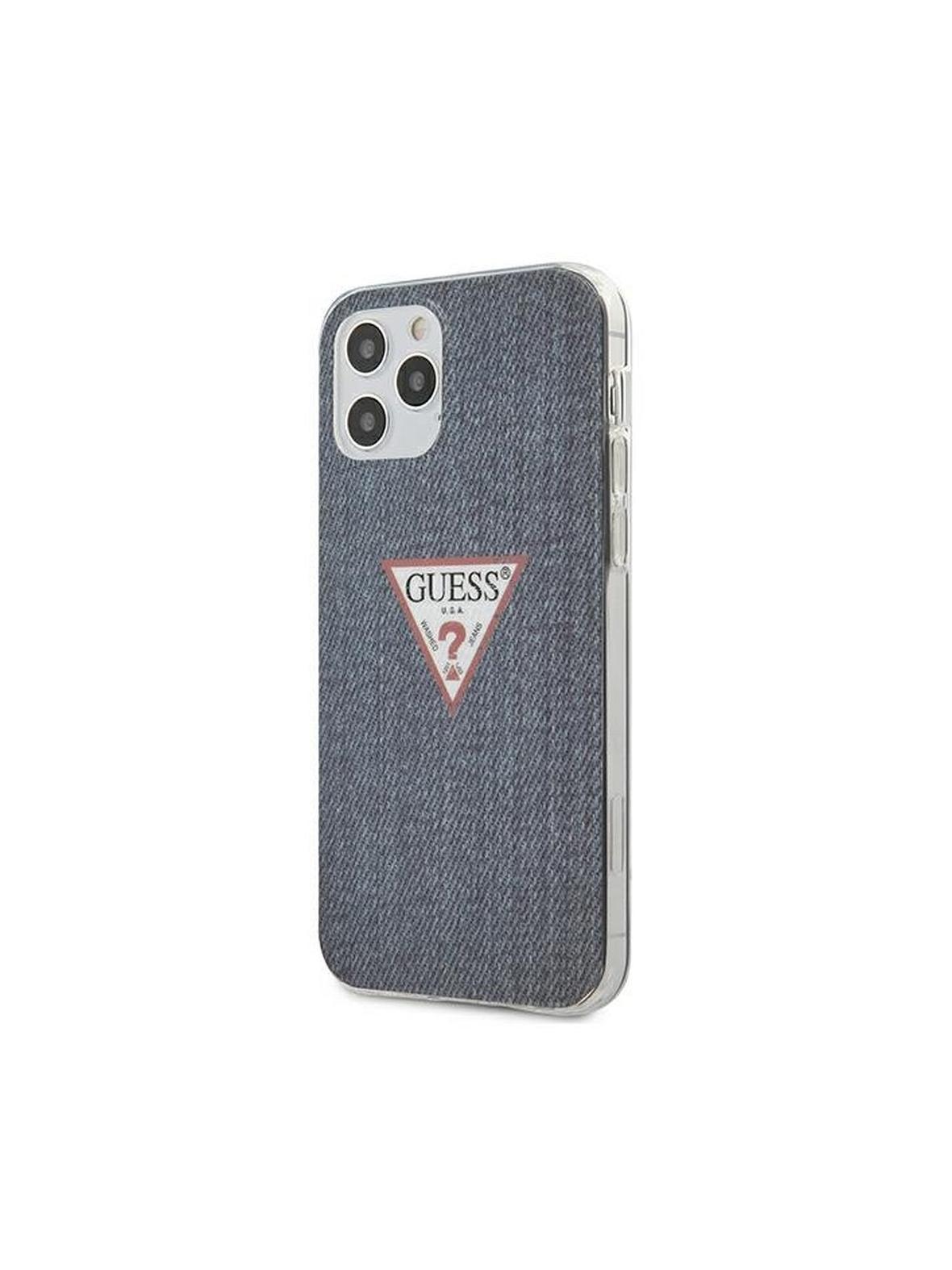 GUESS futerał do IPHONE 12 / 12 Pro GUHCP12MPCUJULDB (Kolekcja Jeans) granatowy