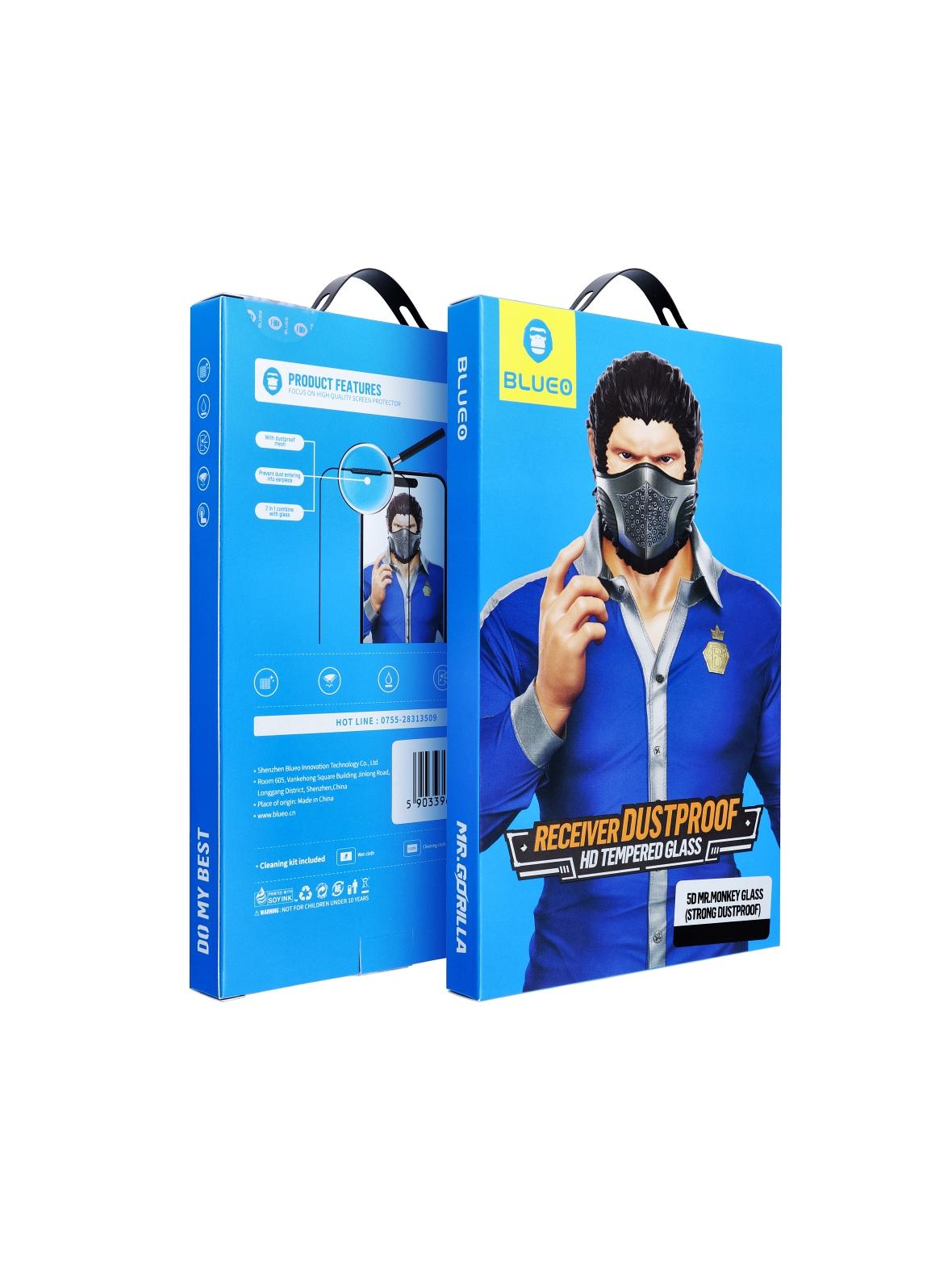 Szkło Hartowane 5D Mr. Monkey Glass - Apple iPhone 17 Pro czarny (Strong Dustproof)