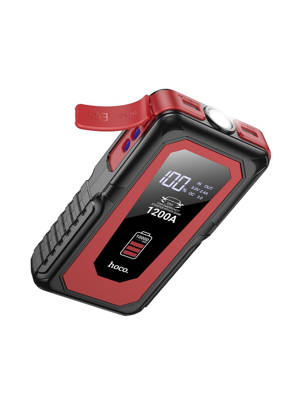 Powerbank Hoco 10000 mAh 2,4A 18W z funkcją rozruchu samochodu QS3 czarny