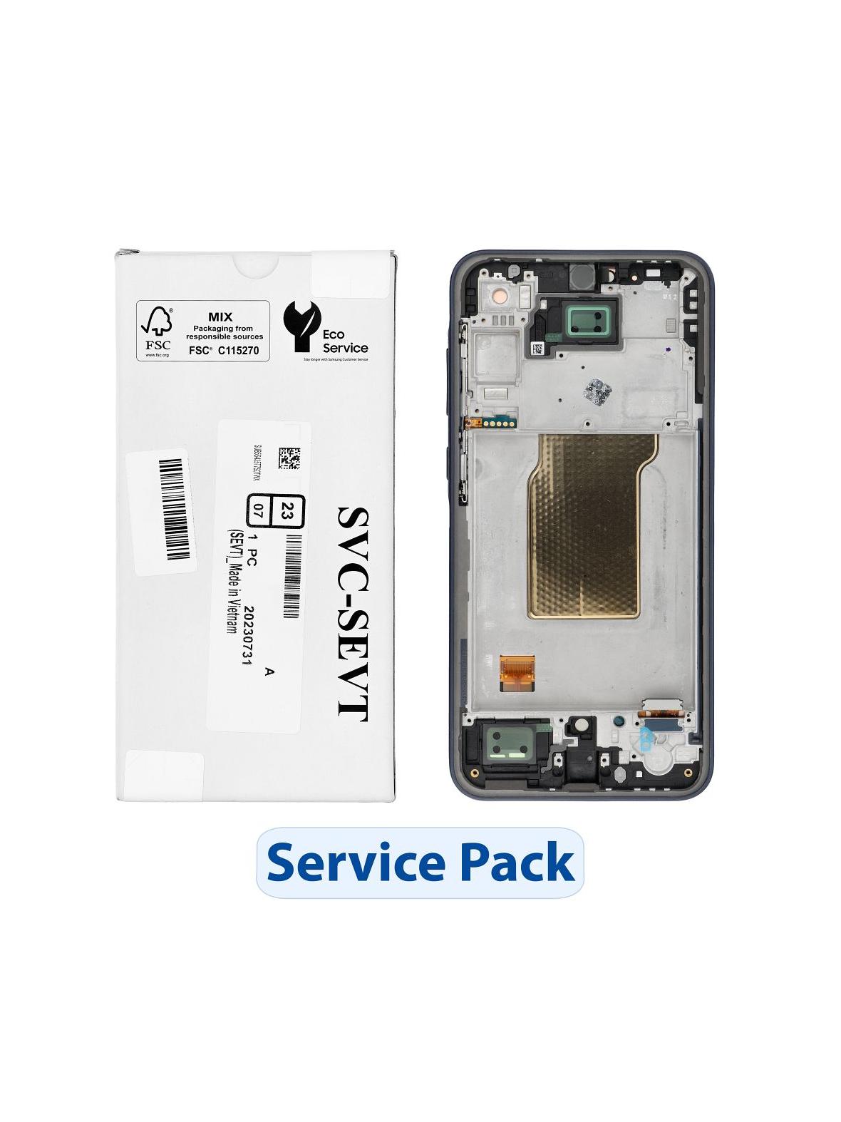 ServicePack Wyświetlacz LCD do SAMSUNG A35 5G A356B GH82-34221A   czarny / granatowy